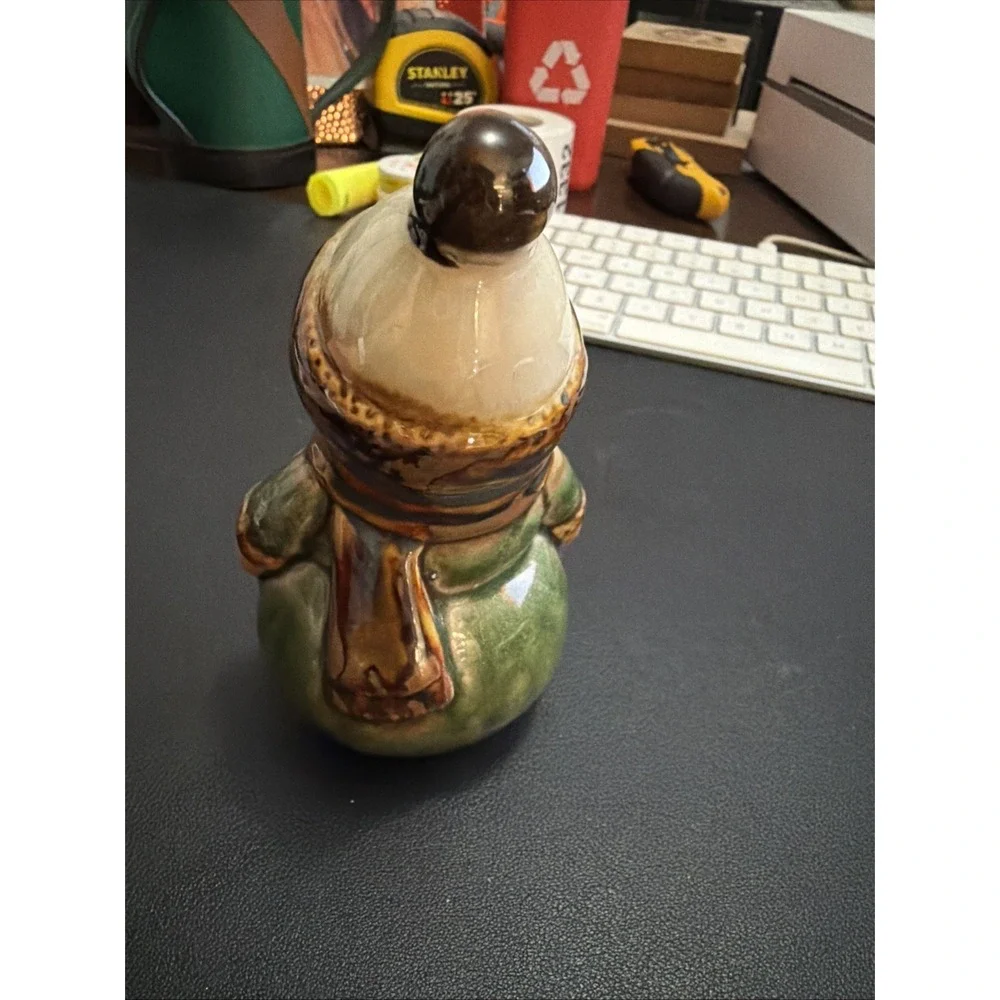 Vintage Ceramic Snowman with Hat Scarf Decoration Christmas Winter!